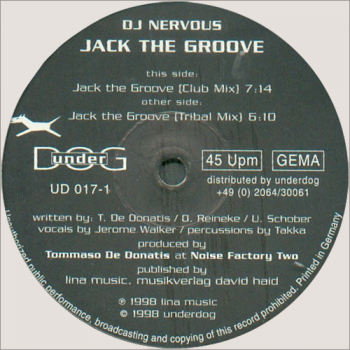 DJ Nervous Jack The Groove (Vinyl, 12)