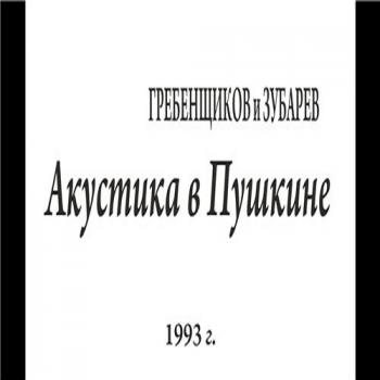 Гребенщиков и Зубарев - Акустика в Пушкине